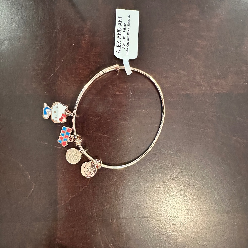 Alex and Ani Hello Kitty Duo Charm Bangle Bracelet